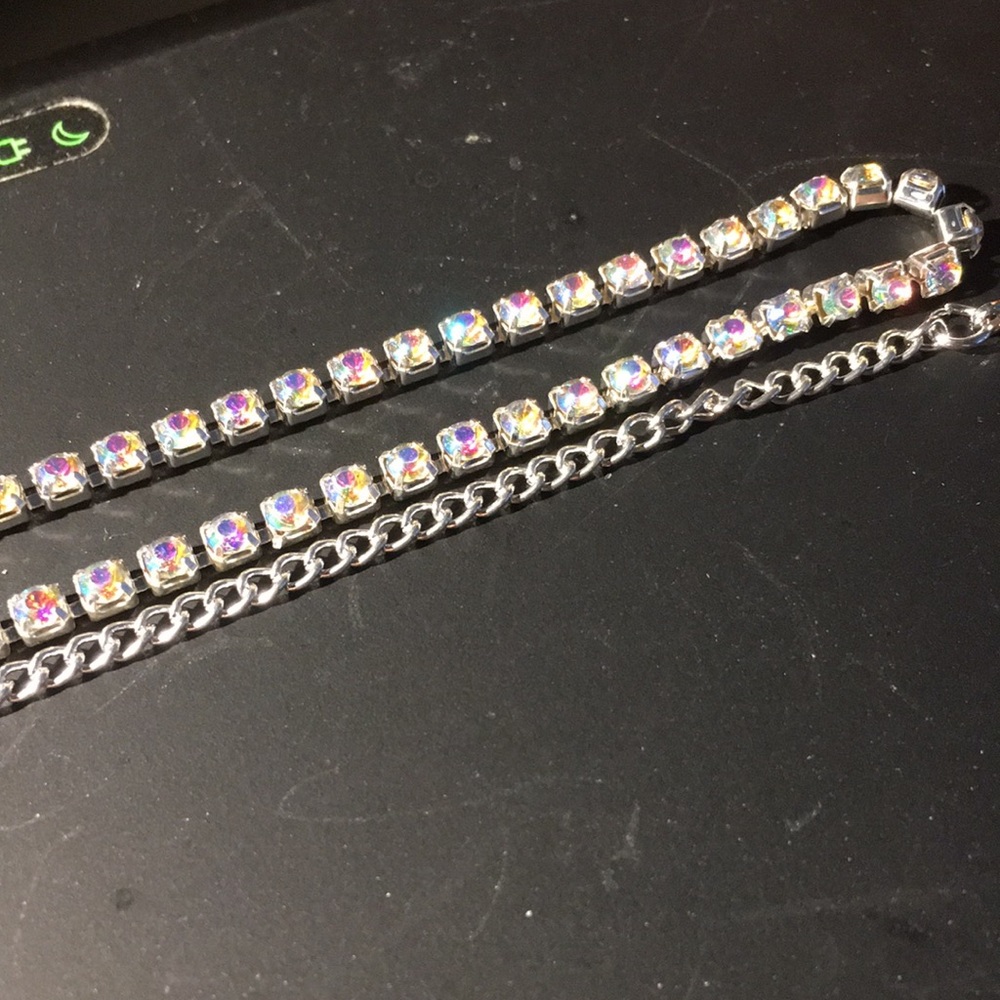 Aurora borealis rhinestone necklace